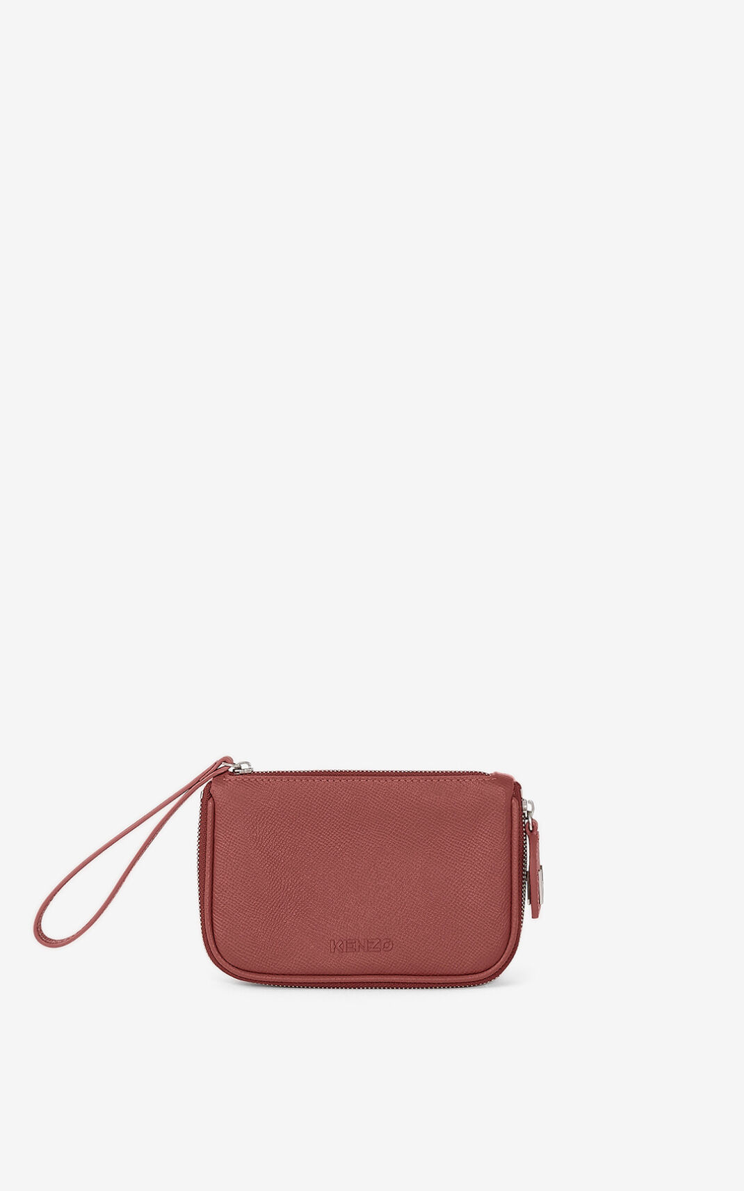 Pochette Kenzo Kompact small grained Cuir Femme Rose Foncé | BNPS-49032